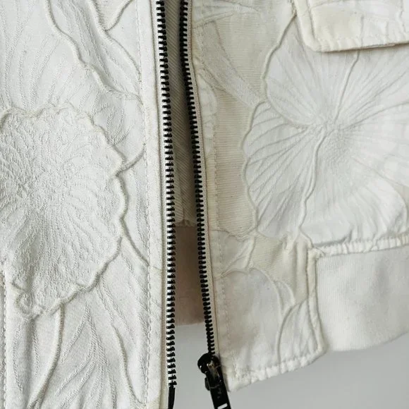 Banana Republic Cream Floral Bomber Jacket - Picture 6 of 7